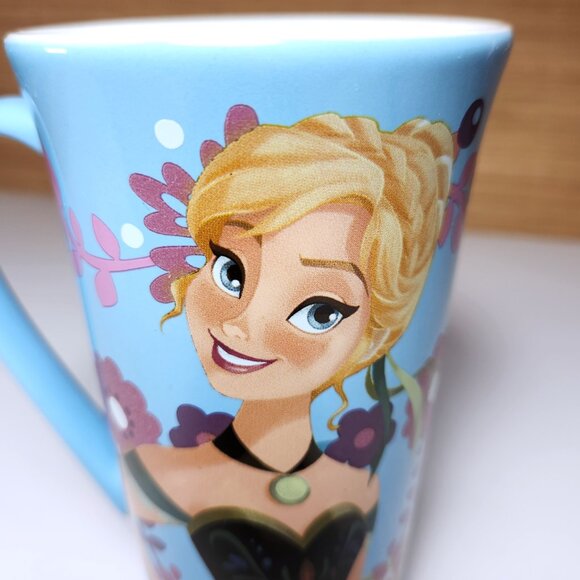 Disney Frozen Anna Latte Mug Tall Cup Princess Snowflake Ceramic Authentic - Picture 6 of 10